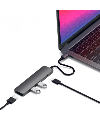 Adaptateur type-C Aluminium Multi-port pour 4K