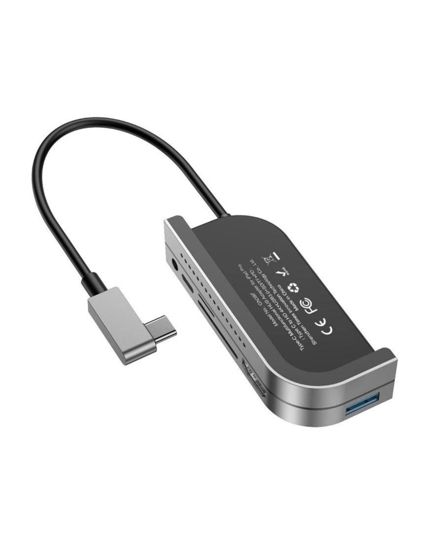 Adaptateur 5 en 1 USB C vers casque et chargeur de 3,5 mm, hub USB C OTG  USB 3.0, adaptateur de données PD 60 W, chargeur compatible avec iPad