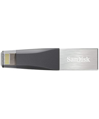 Clé USB 3.0 SanDisk iXpand Mini 128 Go couleur Argent-Noir