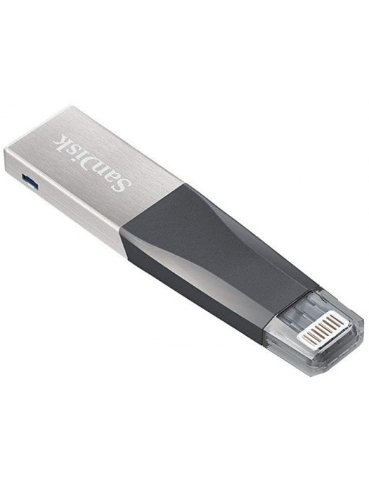 Clé USB 3.0 SanDisk iXpand Mini 128 Go couleur Argent-Noir