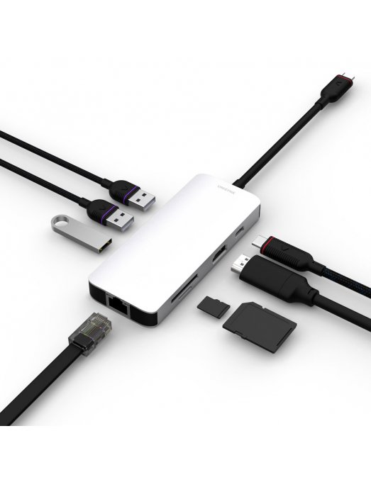                                  Hub Unisynk USB-C 8 en 1 - adaptateur multiport - iStore Tunisie                              