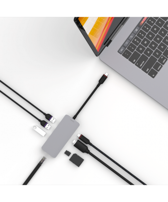                                  Hub Unisynk USB-C 8 en 1 - adaptateur multiport - iStore Tunisie                              