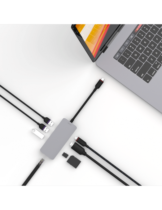 Hub Unisynk USB-C 8 en 1 - adaptateur multiport - macbook