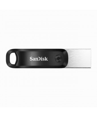 Clé USB SanDisk iXpand 64 Go pour iPhone et iPad avec accroche - vue horizontale