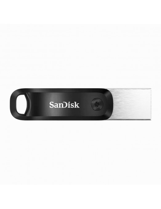 Clé USB SanDisk iXpand 64 Go pour iPhone et iPad avec accroche - vue horizontale