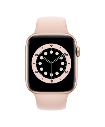Apple Watch Series 6 GPS 40mm Gold Aluminium avec Pink Sand Sport Band