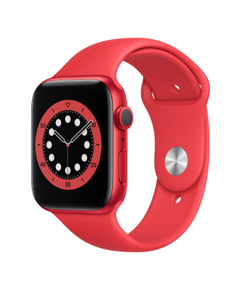 Apple Watch Serie 6 GPS 40mm PRODUCT RED Aluminium avec Sport Band - side view