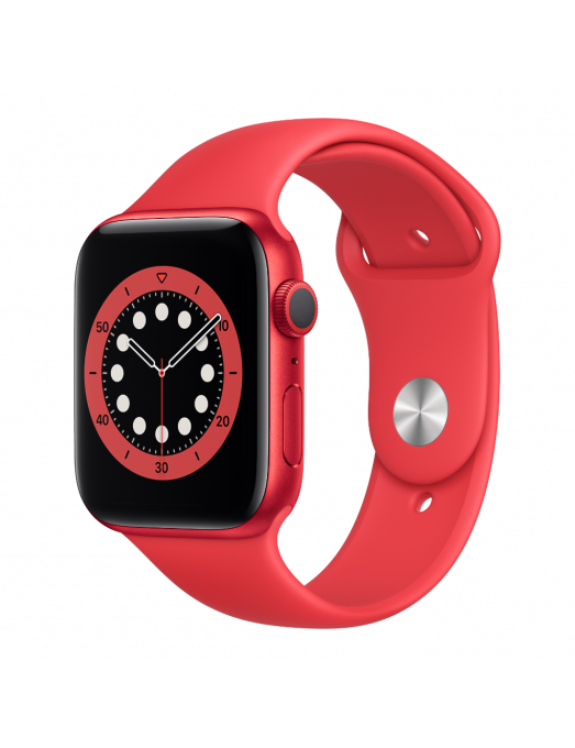 Apple Watch Serie 6 GPS 40mm PRODUCT RED Aluminium avec Sport Band - side view
