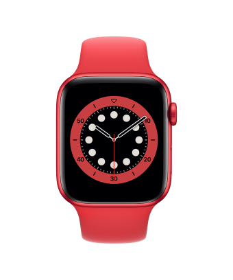 Apple Watch Serie 6 GPS 40mm PRODUCT RED Aluminium avec Sport Band - front view