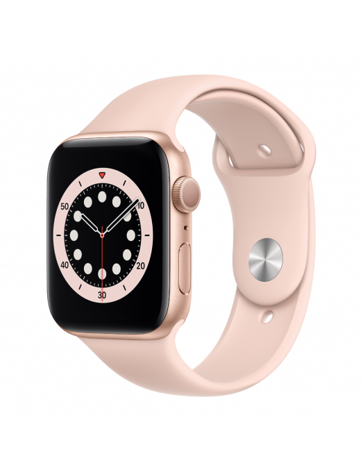 Apple Watch Serie 6 GPS 40mm Gold Aluminium avec Sport Band - side view