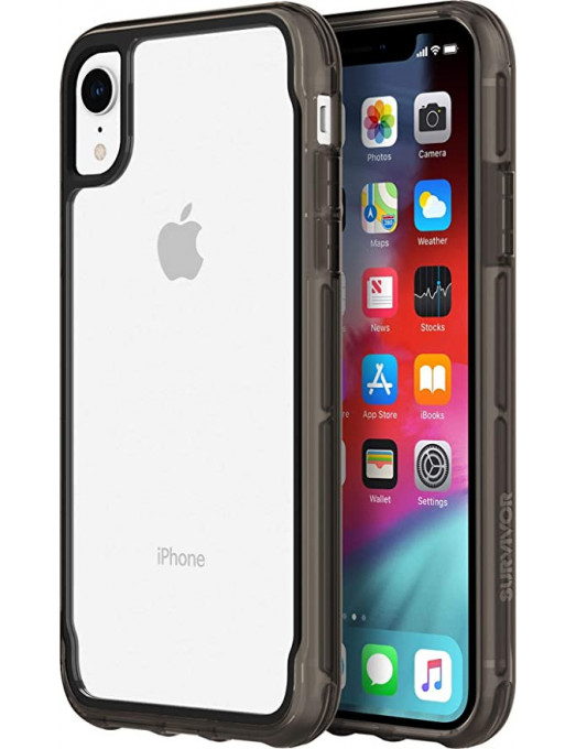 Étui transparent Griffin Survivor pour iPhone XR - Transparent et Noir