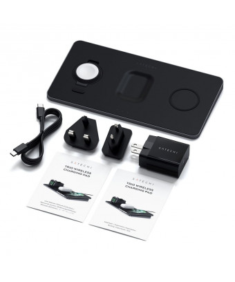 Chargeur sans fil trio avec plaque magnétique