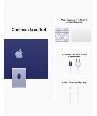 iMac 24" Purple M1 8Go 256 SSD