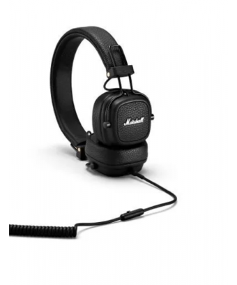 Marshall Major III Black - casque filaire - wired view