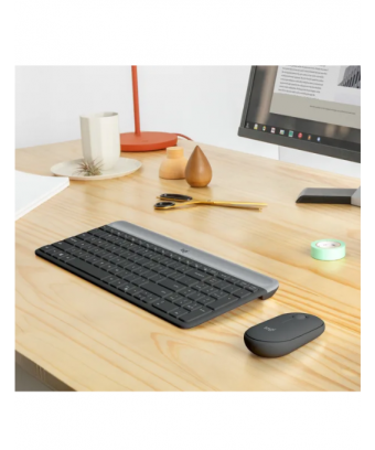 logitech - Ensemble clavier et souris sans fil ultra-fin MK470