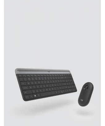 logitech - Ensemble clavier et souris sans fil ultra-fin MK470