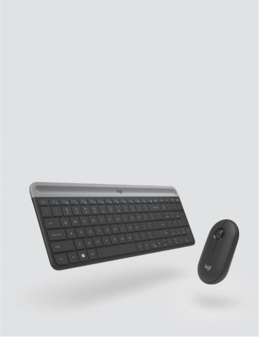 logitech - Ensemble clavier et souris sans fil ultra-fin MK470