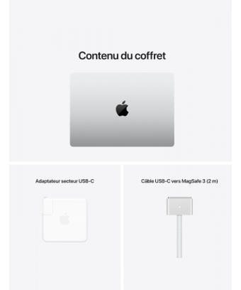 MacBook Pro 14 pouces -  16 go - 512 go - M1 Pro 8 Core CPU et 14 Core GPU - silver