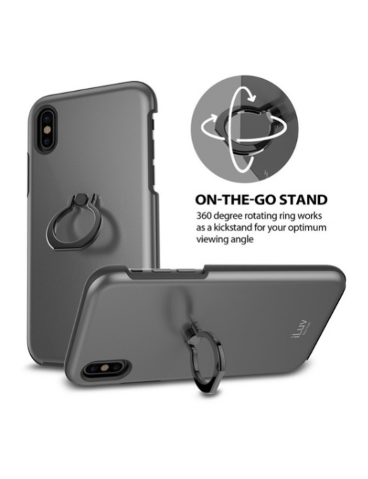 Coque iLuv Metal Forge Ring Case pour iPhone X et Xs