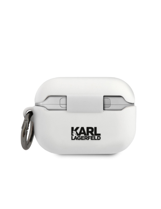 Coque en silicone pour AirPods 2 avec anneau et logo choupette Karl Lagerfeld