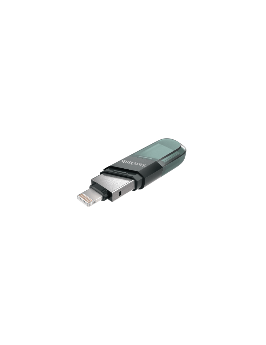 Clé USB 3.1 et lightning SanDisk iXpand Flip 128 Go - Sea green