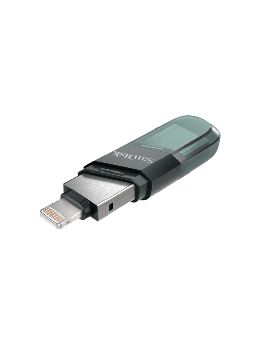 Clé USB 3.1 et lightning SanDisk iXpand Flip 128 Go - Sea green