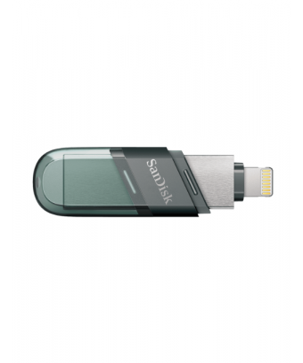 Clé USB 3.1 et lightning SanDisk iXpand Flip 128 Go - Sea green