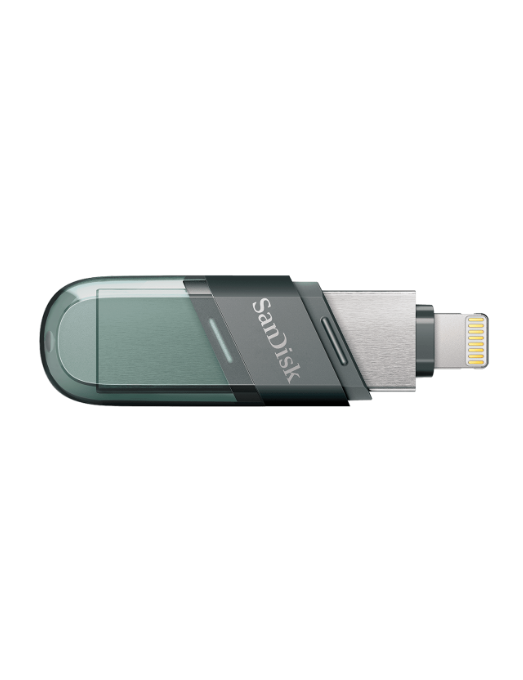 Clé USB 3.1 et lightning SanDisk iXpand Flip 128 Go - Sea green