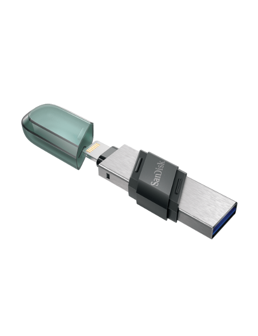 Clé USB 3.1 et lightning SanDisk iXpand Flip 128 Go - Sea green