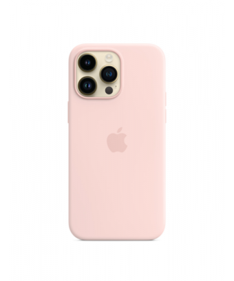 iPhone 14 Pro Max Silicone Case avec MagSafe - Chalk Pink