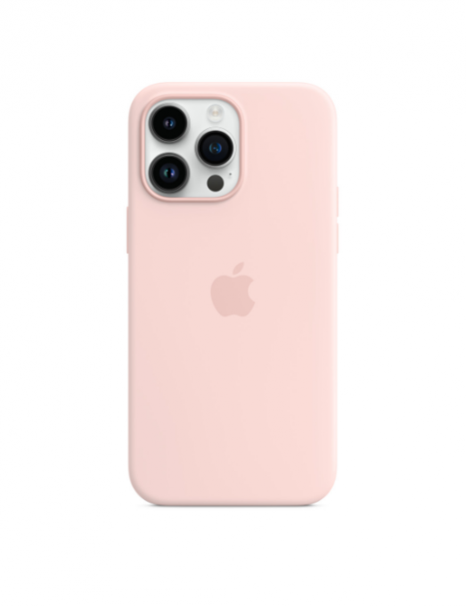 iPhone 14 Pro Max Silicone Case avec MagSafe - Chalk Pink