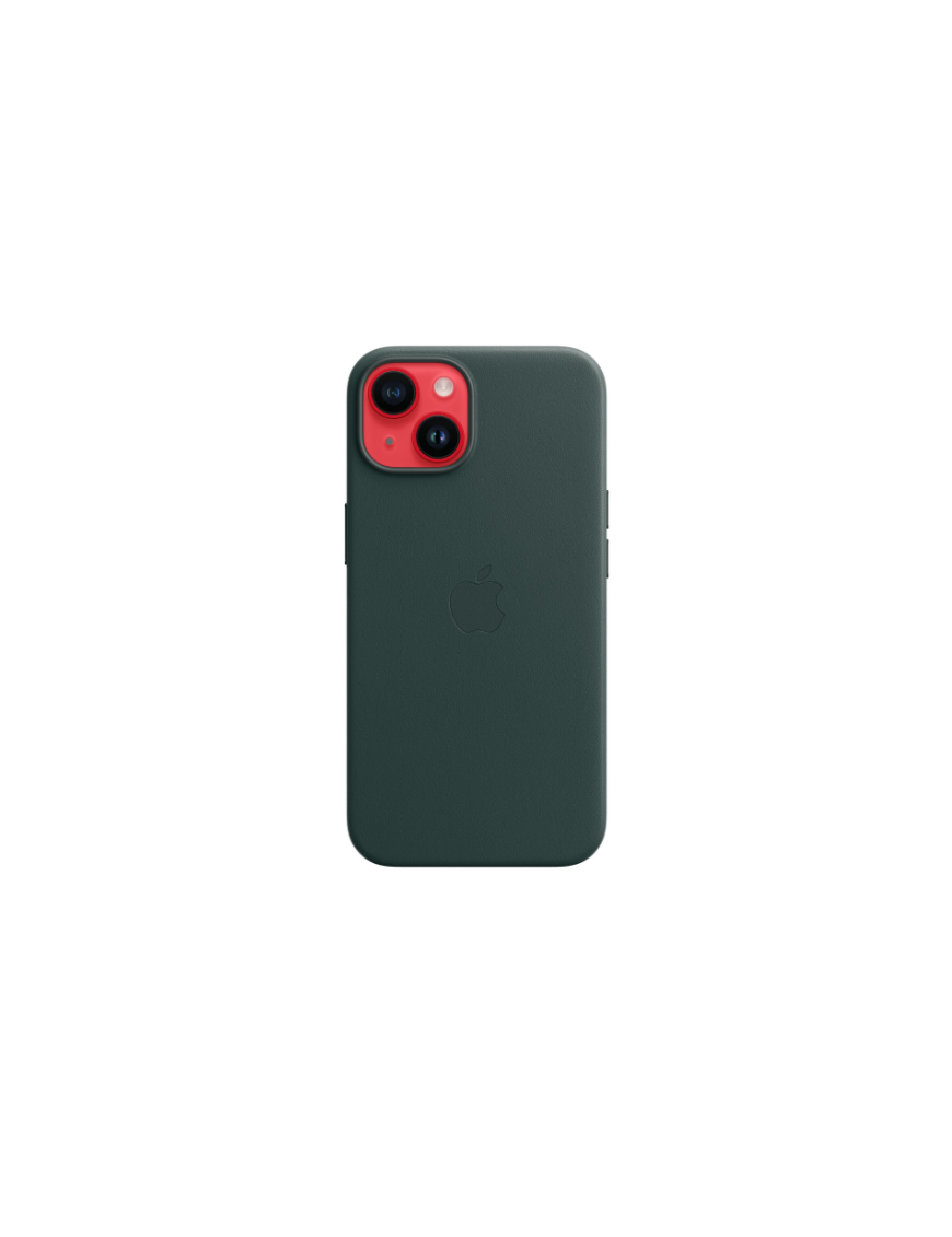 Coque en cuir avec MagSafe pour iPhone 14 - Vert forêt