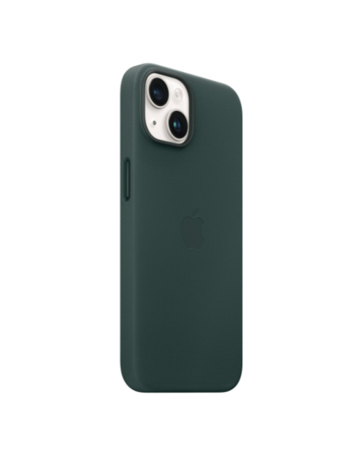 Coque en cuir avec MagSafe pour iPhone 14 - Vert forêt