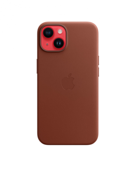 iPhone 14 Leather Case avec MagSafe - Umber