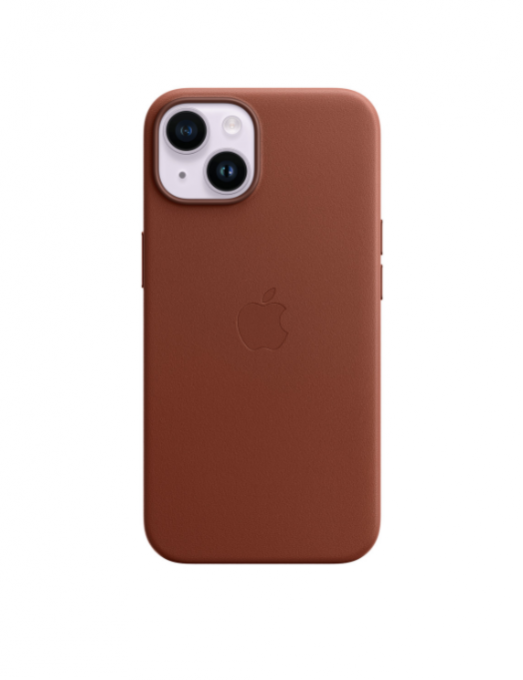 iPhone 14 Leather Case avec MagSafe - Umber