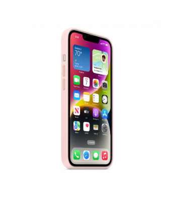 Coque en silicone avec MagSafe pour iPhone 13 - Rose craie - Apple (BE)