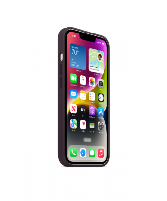 Coque en silicone avec MagSafe pour iPhone 14 - Baie de sureau