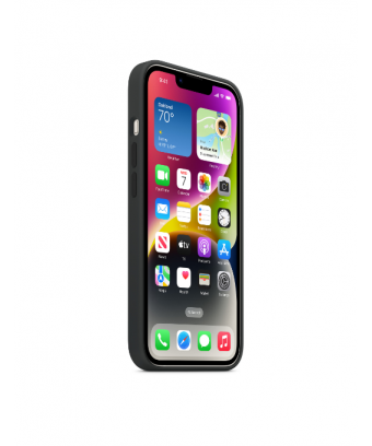Coque en silicone avec MagSafe pour iPhone 14 - Minuit