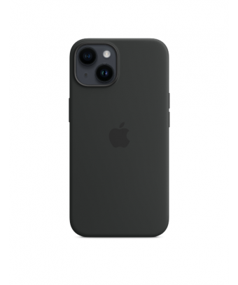 Coque en silicone avec MagSafe pour iPhone 14 - Minuit