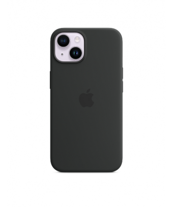 Coque en silicone avec MagSafe pour iPhone 14 - Minuit