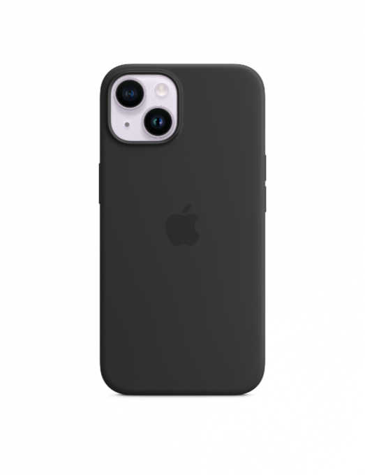 Coque en silicone avec MagSafe pour iPhone 14 - Minuit
