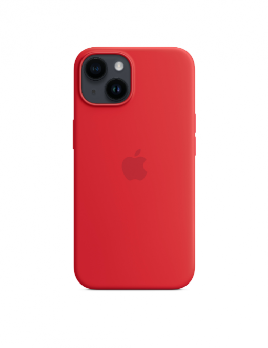 Coque en silicone avec MagSafe pour iPhone 14 - (PRODUCT)RED