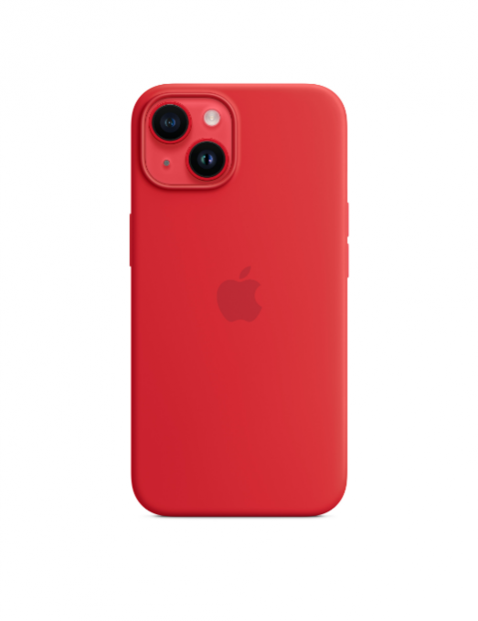 Coque en silicone avec MagSafe pour iPhone 14 - (PRODUCT)RED