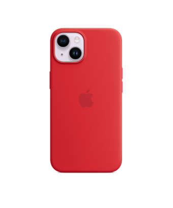 Coque en silicone avec MagSafe pour iPhone 14 - (PRODUCT)RED
