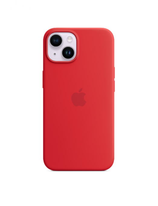 Coque en silicone avec MagSafe pour iPhone 14 - (PRODUCT)RED