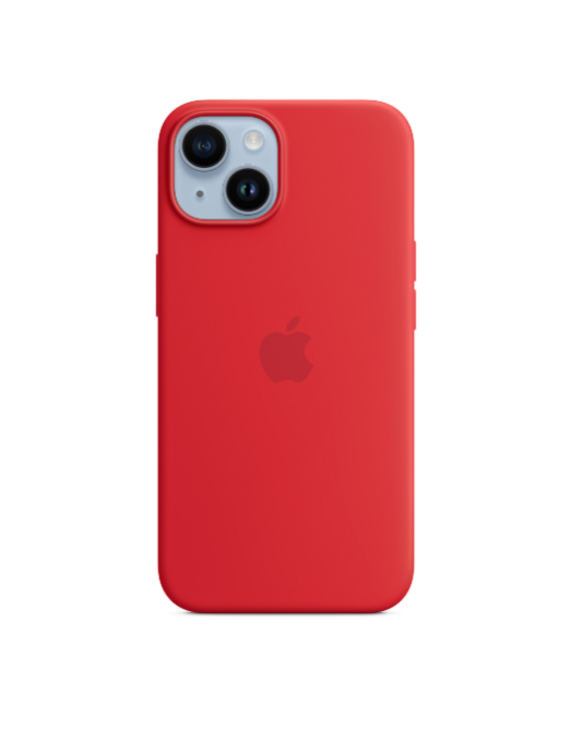 Coque en silicone avec MagSafe pour iPhone 14 - (PRODUCT)RED