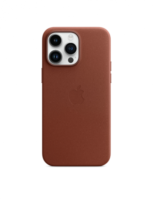 Coque en cuir avec MagSafe pour iPhone 14 Pro Max - Terre de Sienne