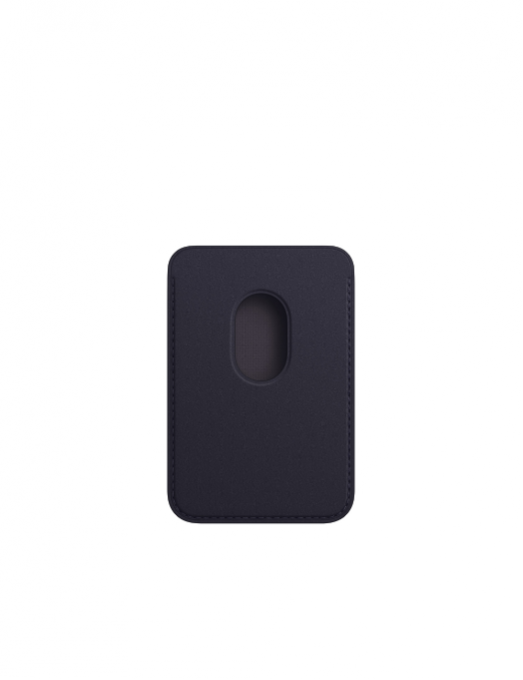 Porte-cartes en cuir avec MagSafe pour iPhone - Encre violette