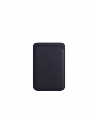 Porte-cartes en cuir avec MagSafe pour iPhone - Encre violette