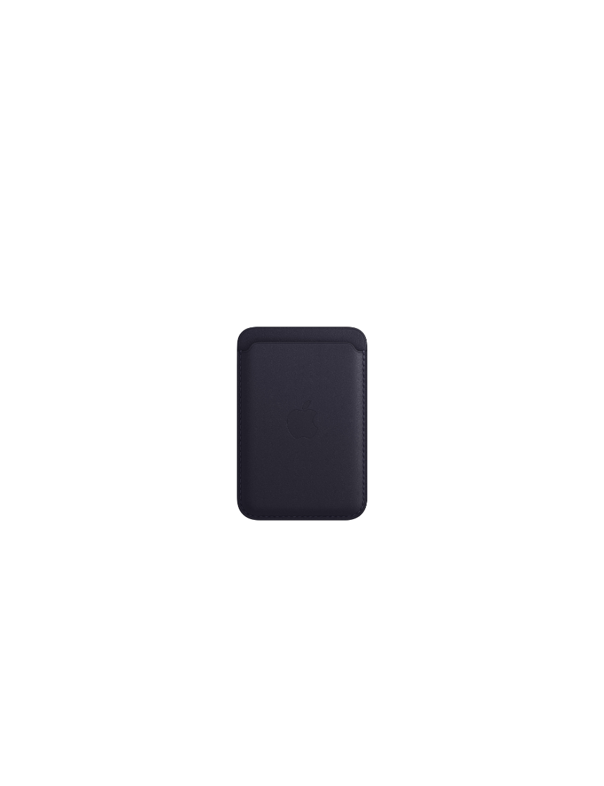 Porte-cartes en cuir avec MagSafe pour iPhone - Encre violette
